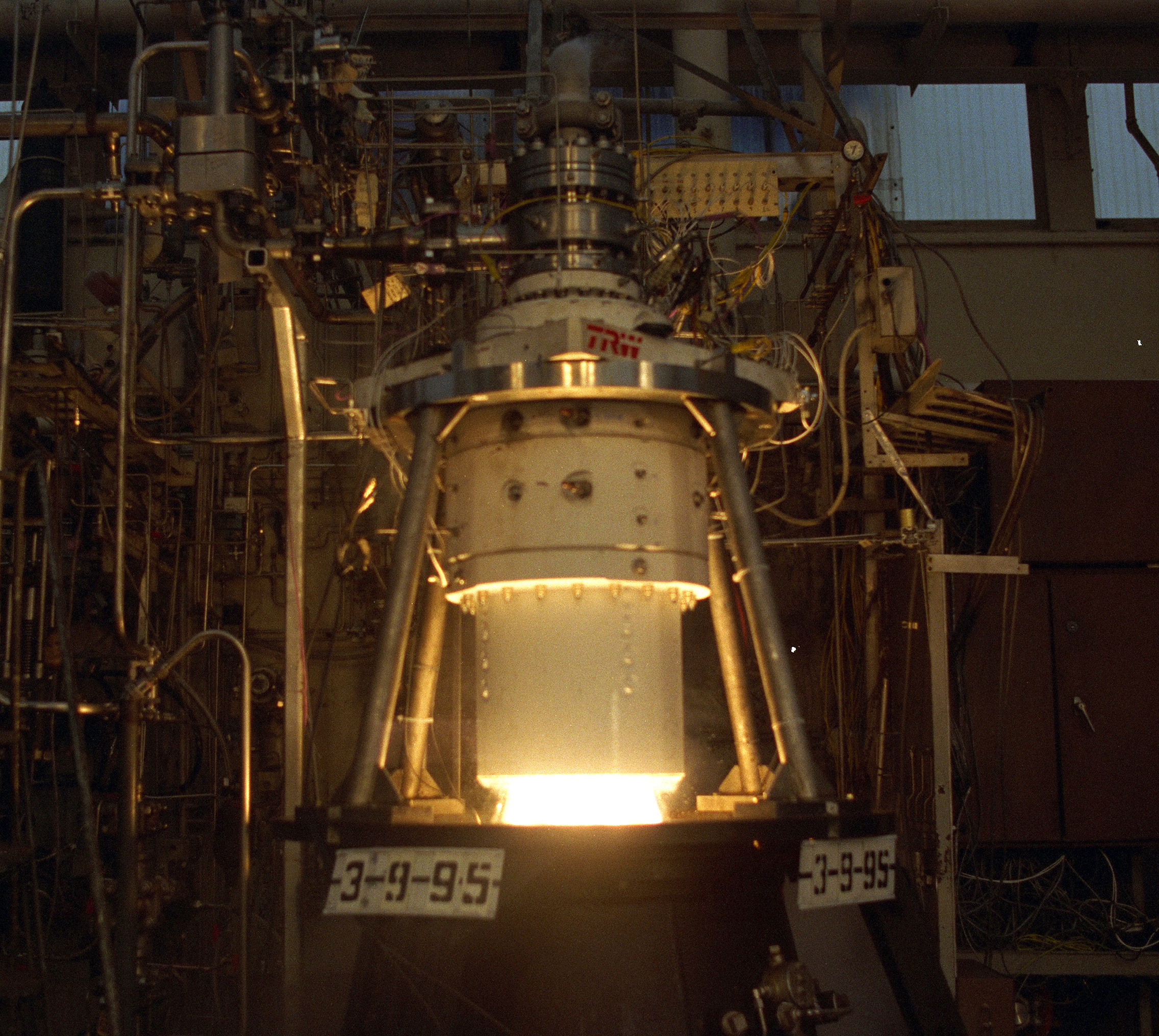 Engine firing in test stand.