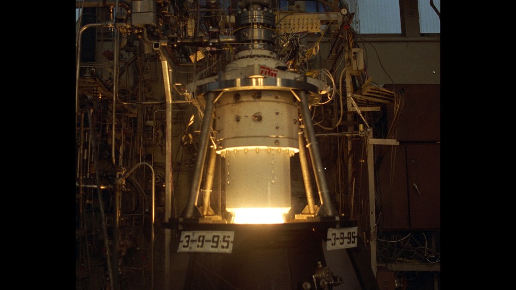 Engine firing in test stand.