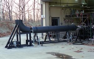 Pipe coming out from test cell.
