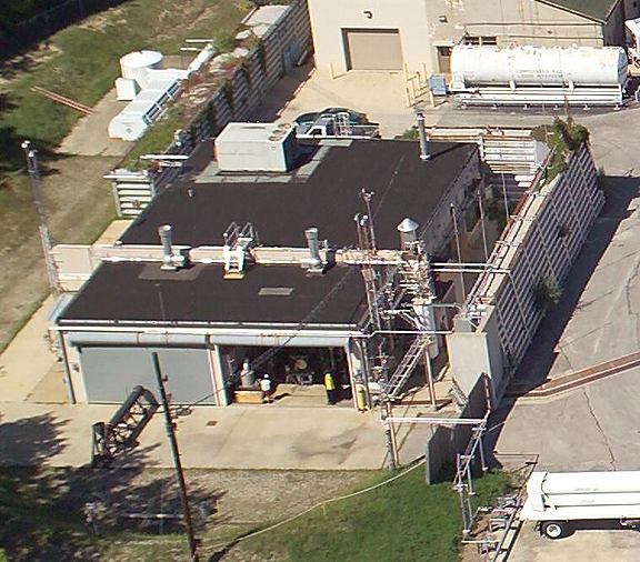 Aerial view of Rocket Lab site.