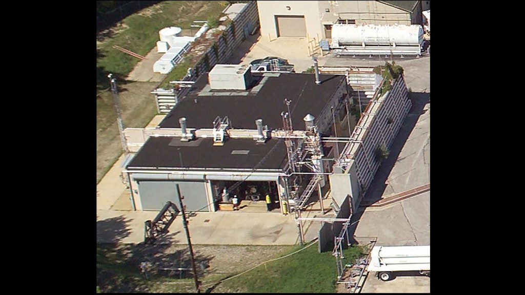 Aerial view of Rocket Lab site.