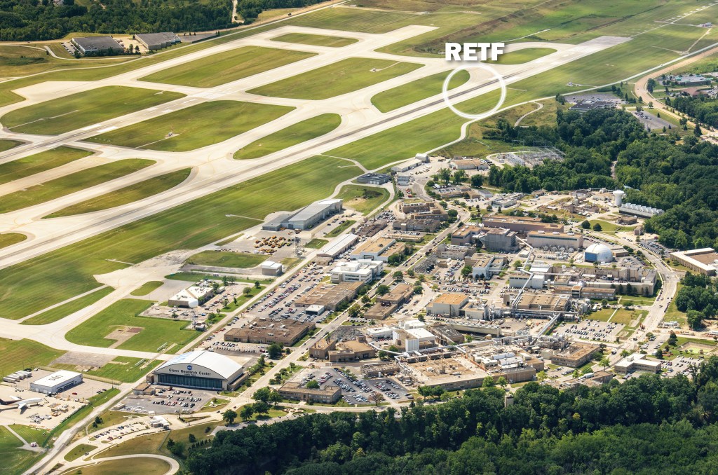 Aerial view of the former RETF location on the NASA campus in 2015.