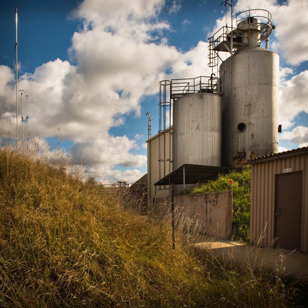 Exterior of scrubber equipment.