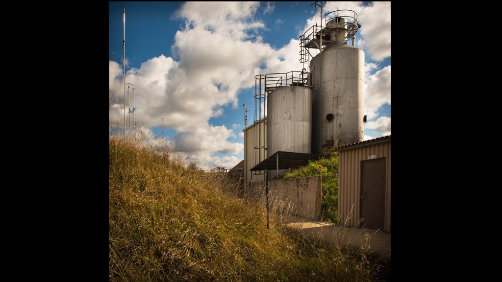 Exterior of scrubber equipment.