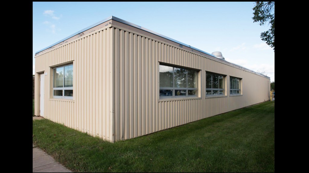 Exterior of small building.
