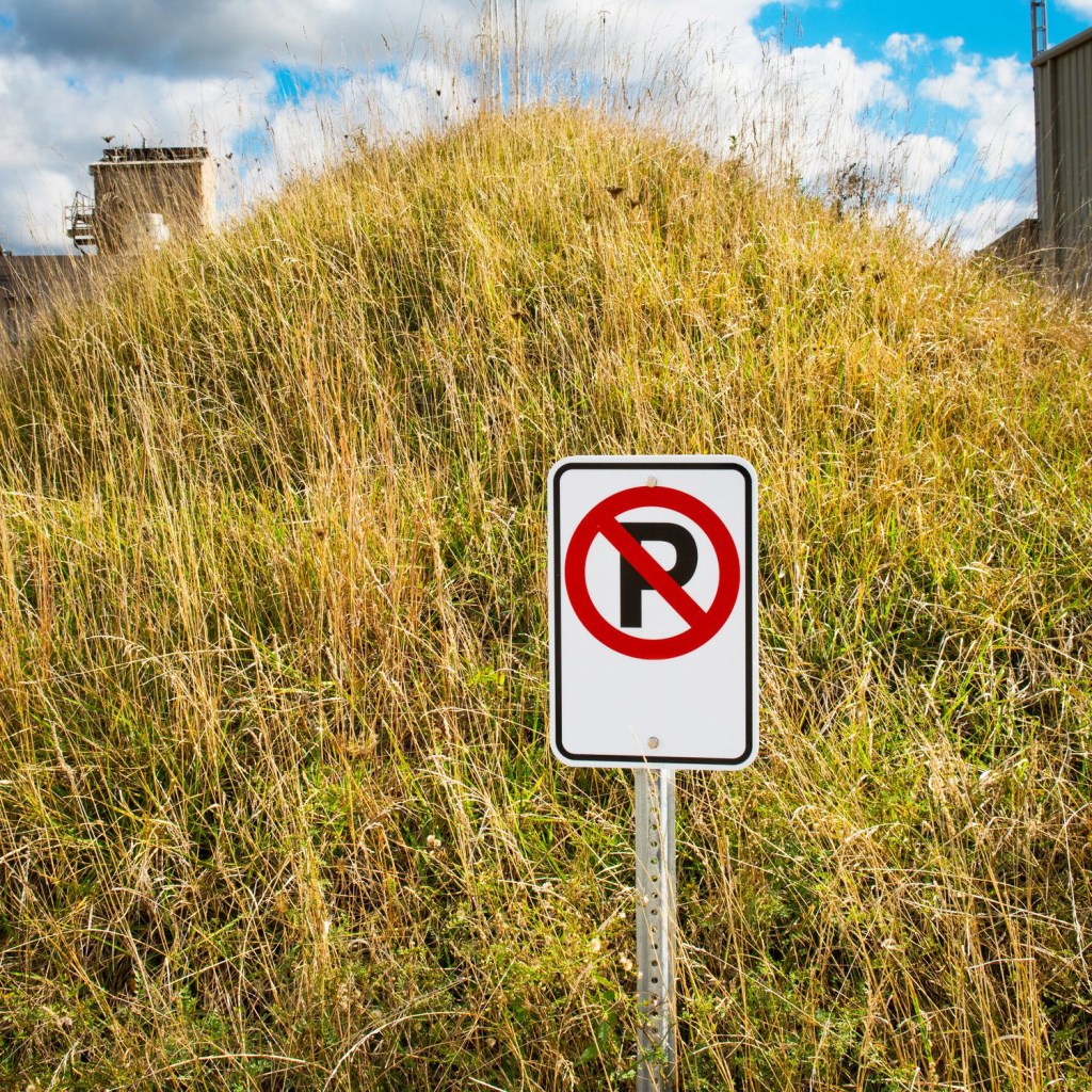 Grassy mound.