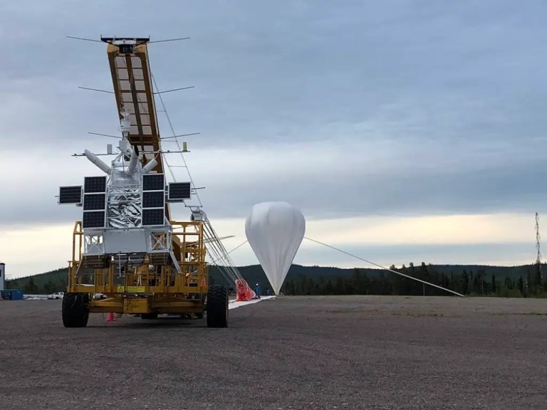 A balloon being inflated in Sweden.