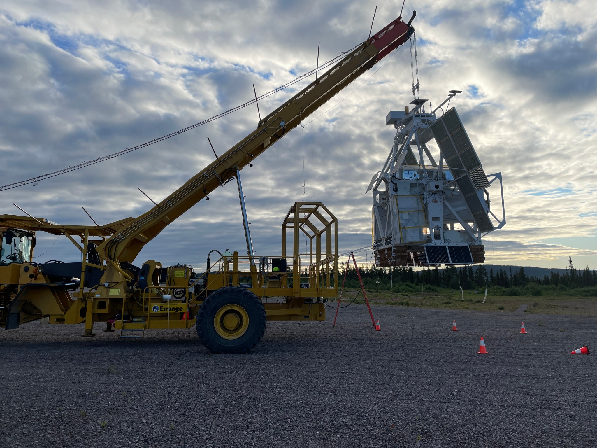 Launch vehicle with payload attached.