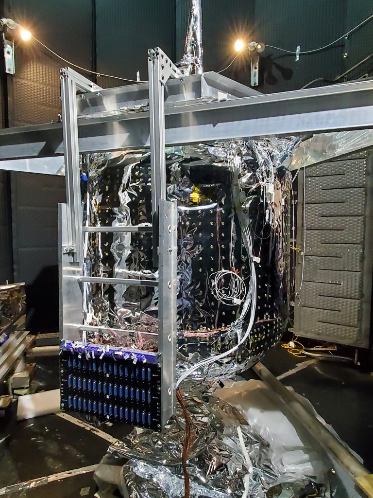 NASA’s two-stage cooling testing setup sits in a vacuum chamber in Test Stand 300 at NASA’s Marshall Space Flight Center in Huntsville, Alabama.