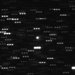 This image shows the motion of comet 3I/ATLAS moving in front of background stars. These follow-up observations by the Canada-France-Hawaii Telescope shows the object has faint cometary activity.