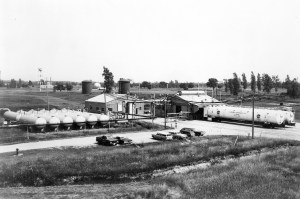View of A Site from the west with railroad tank cars