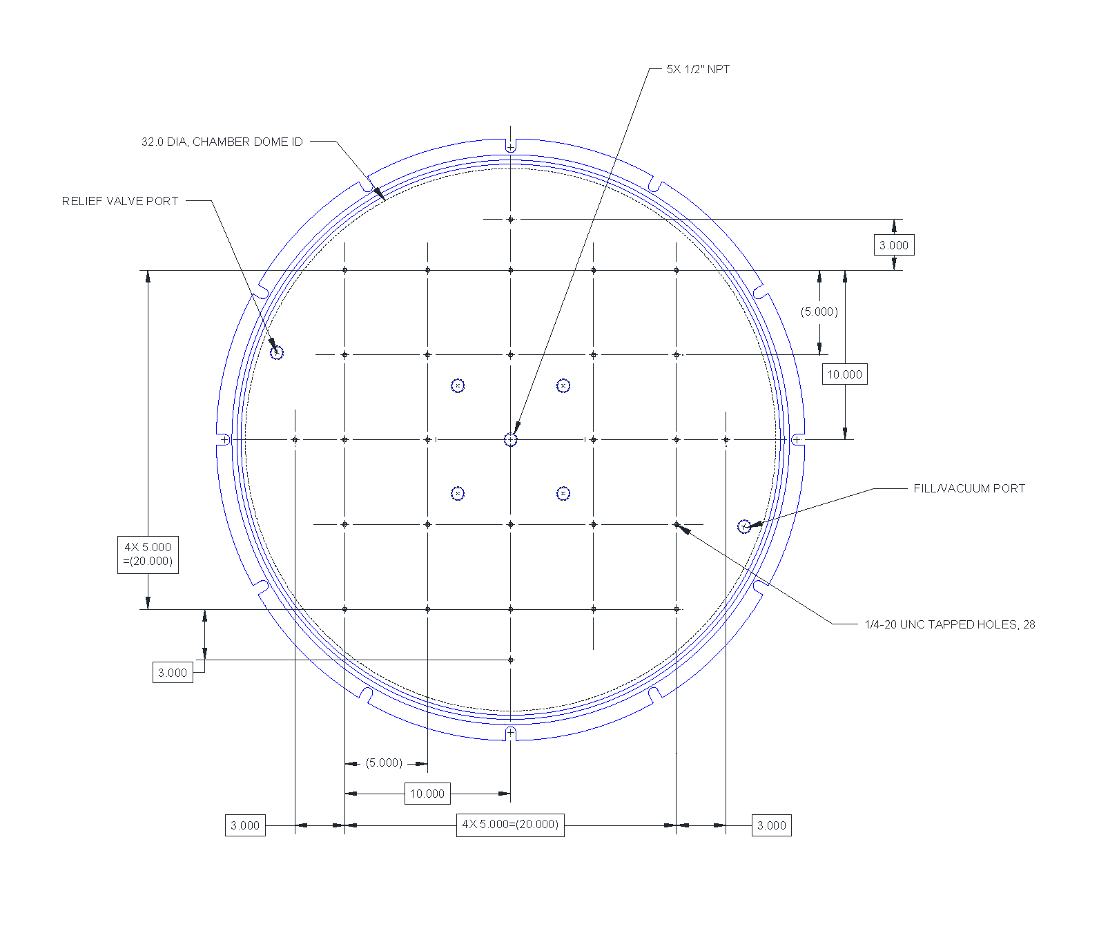 Centrifuge Base Layout, D Drop Vehicle