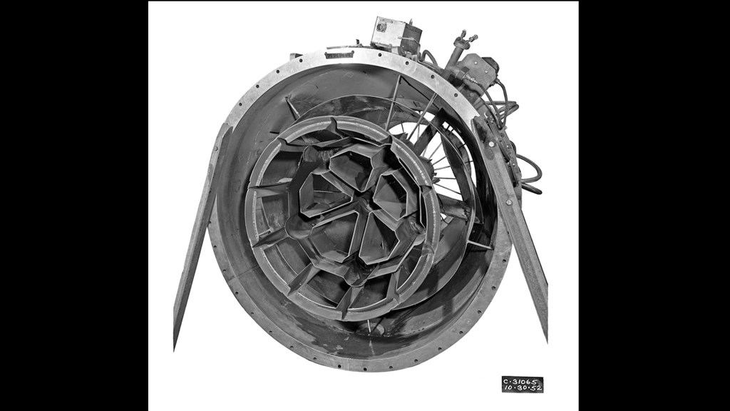 Circular piece of hardware.