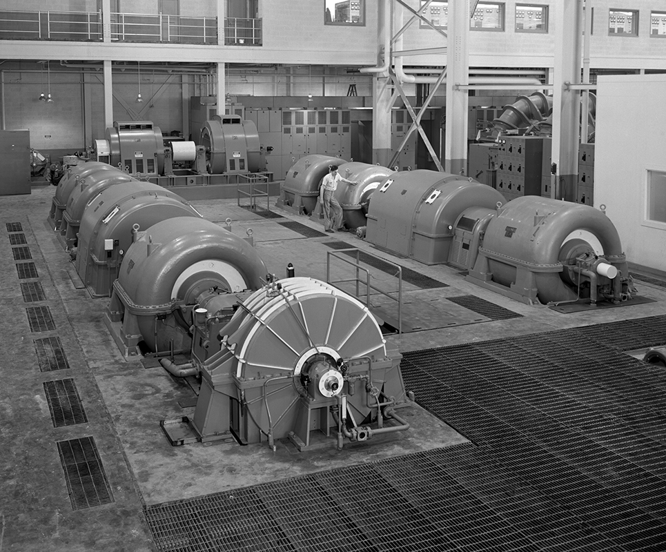 Compressors in the large building.