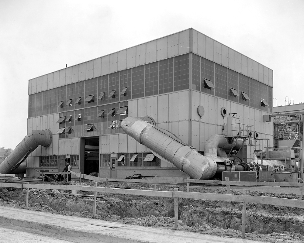 Combustion air lines entering the PSL Shop and Access Building