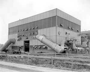 Combustion air lines entering the PSL Shop and Access Building