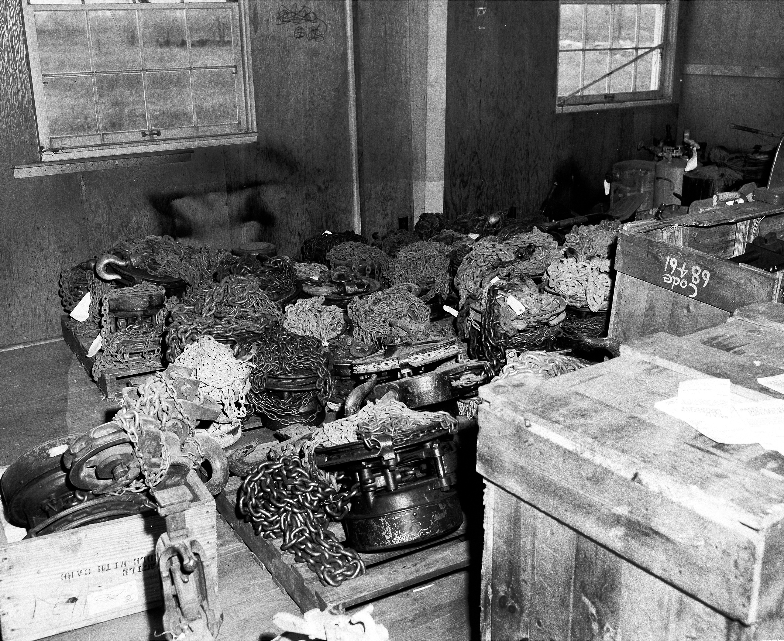Equipment inside warehouse