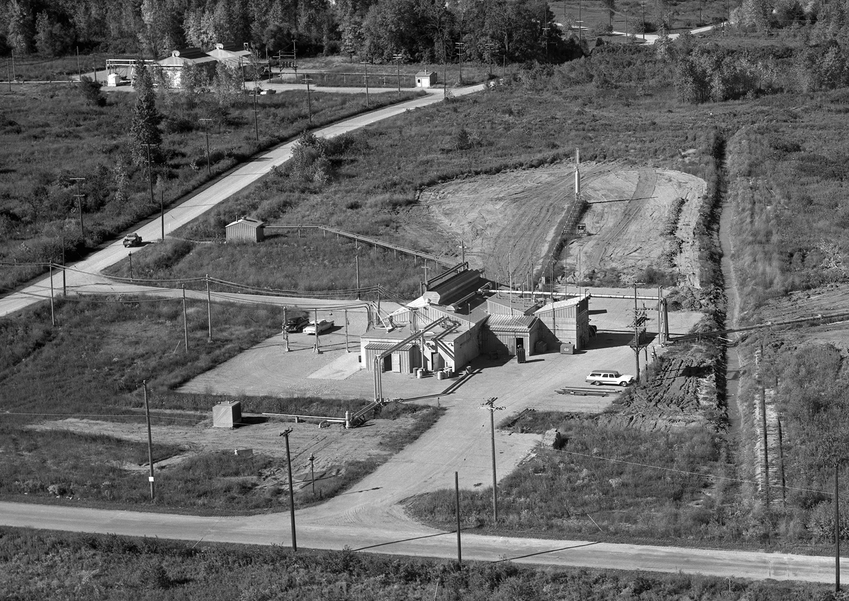 Aerial view of D Site.