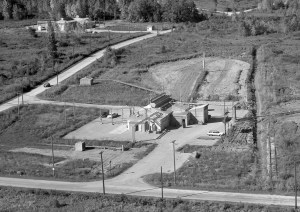 Aerial view of D Site.