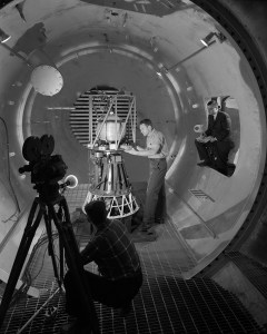 Man working on equipment.