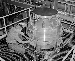 Mechanic work on equipment in B-1