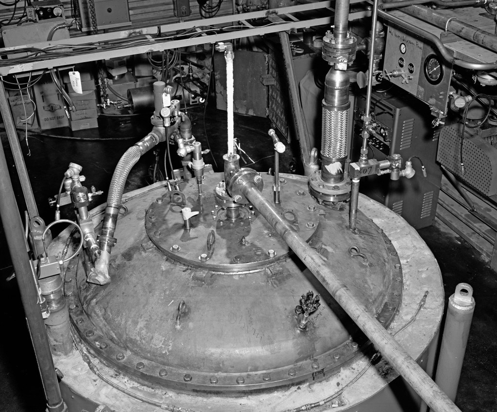 Top of tubular tank.