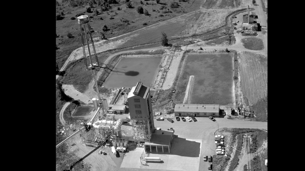 Aerial view of the B-1 test stand site