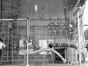 Pipes and connections at test facility.
