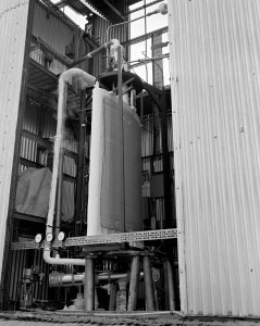 Tank with ice buildup in J-4