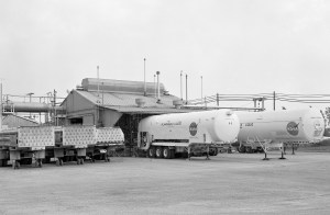 Tanker trailers behind A Site