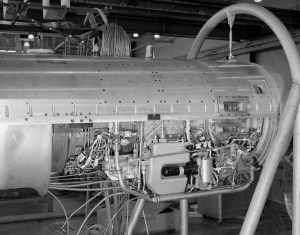 Engine with instrumentation.