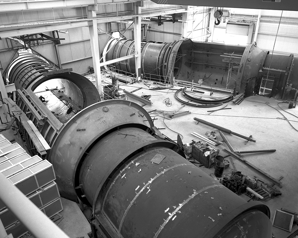 Construction of the two new 24-foot-diameter altitude chambers, PSL No. 3 and 4.