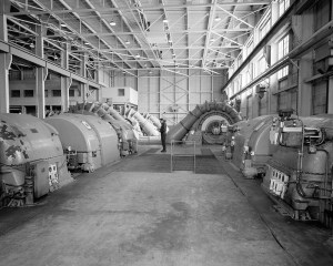 Compressors in the large building.