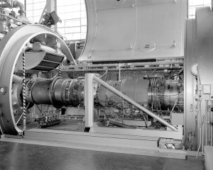 Engine in test cell.