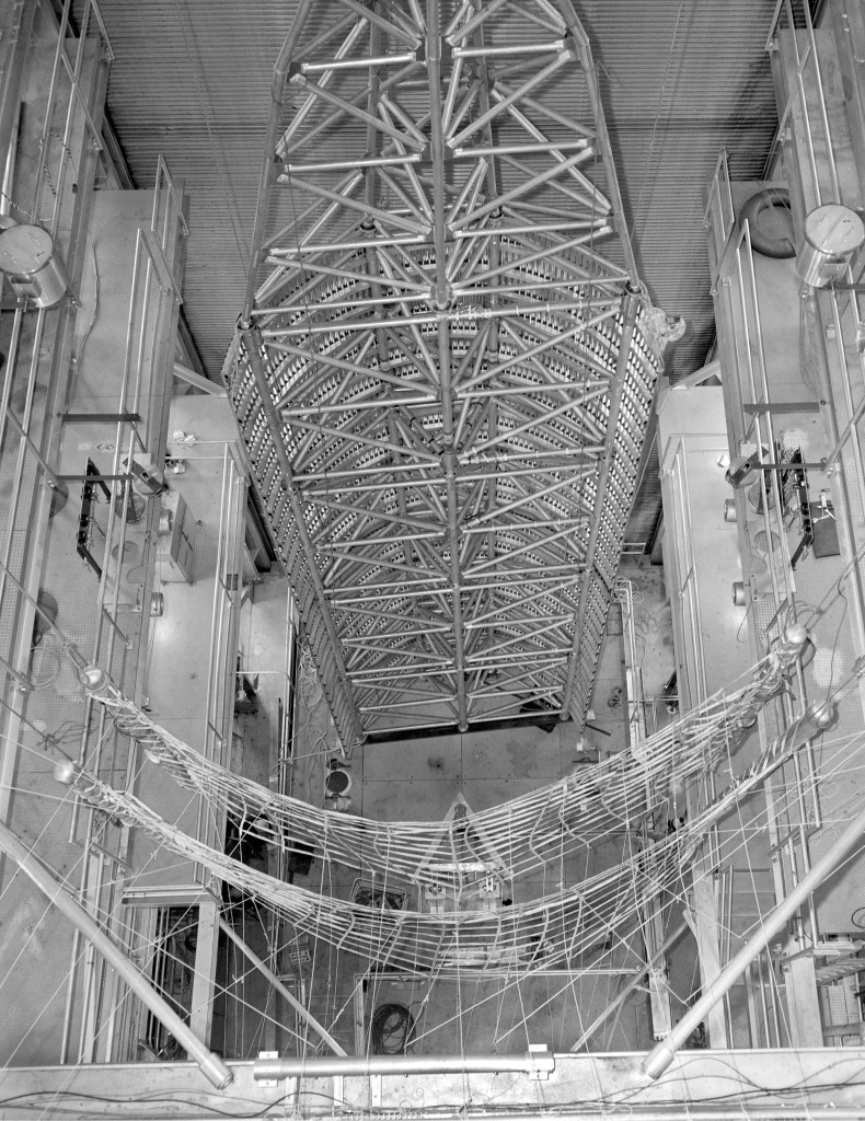The Centaur Standard Shroud in the B-3 stand with catchnets at the bottom