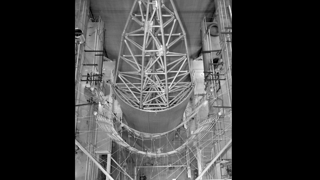 View down of shroud installation in B-3