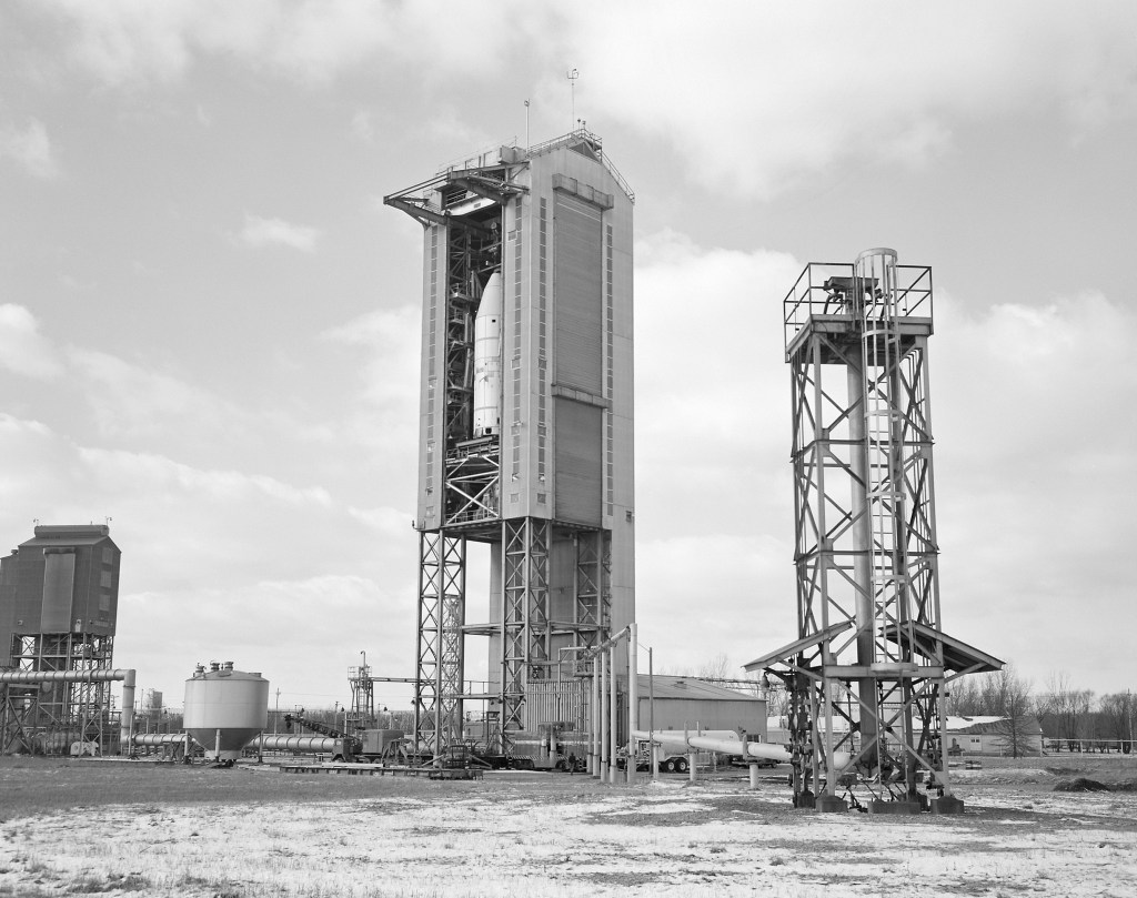 View of the B-3 stand, foreground, and B-1