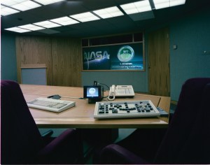 Interior of videoconference room.