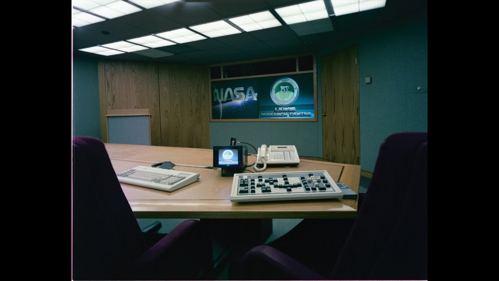 Interior of videoconference room.