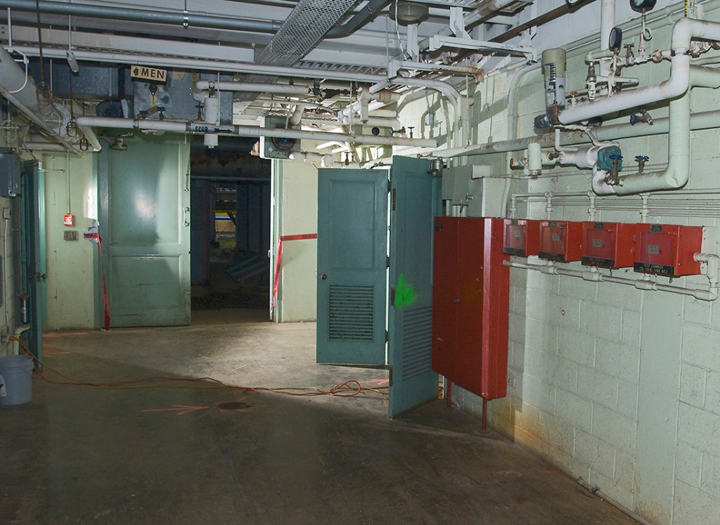 Walkway on the first floor of PSL No. 1 and 2. The test chambers were on the floor above.