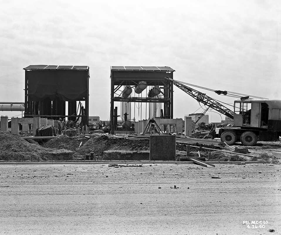 Early construction of the PSL facility.