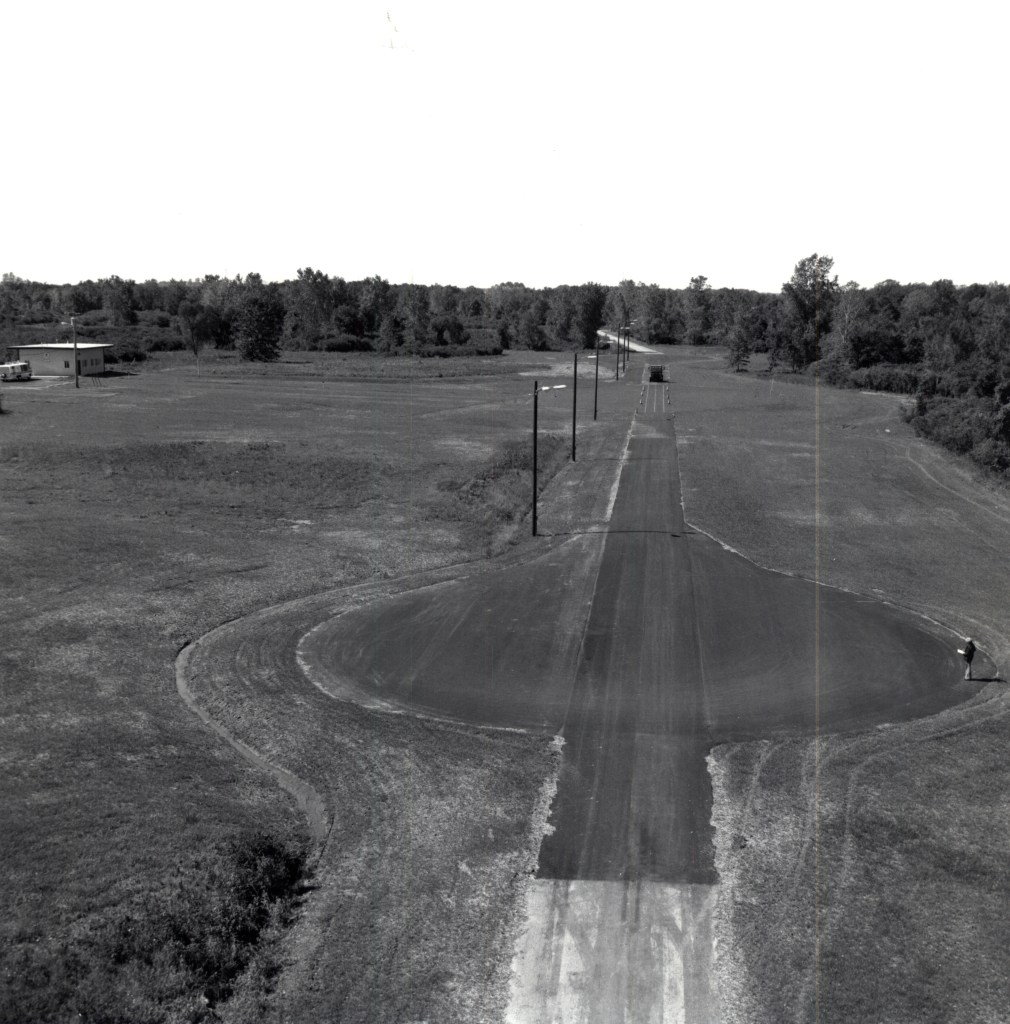 Paved track.