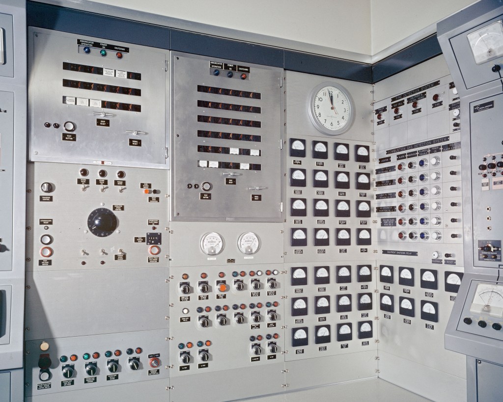 Close up of Control Panels in H Control Building