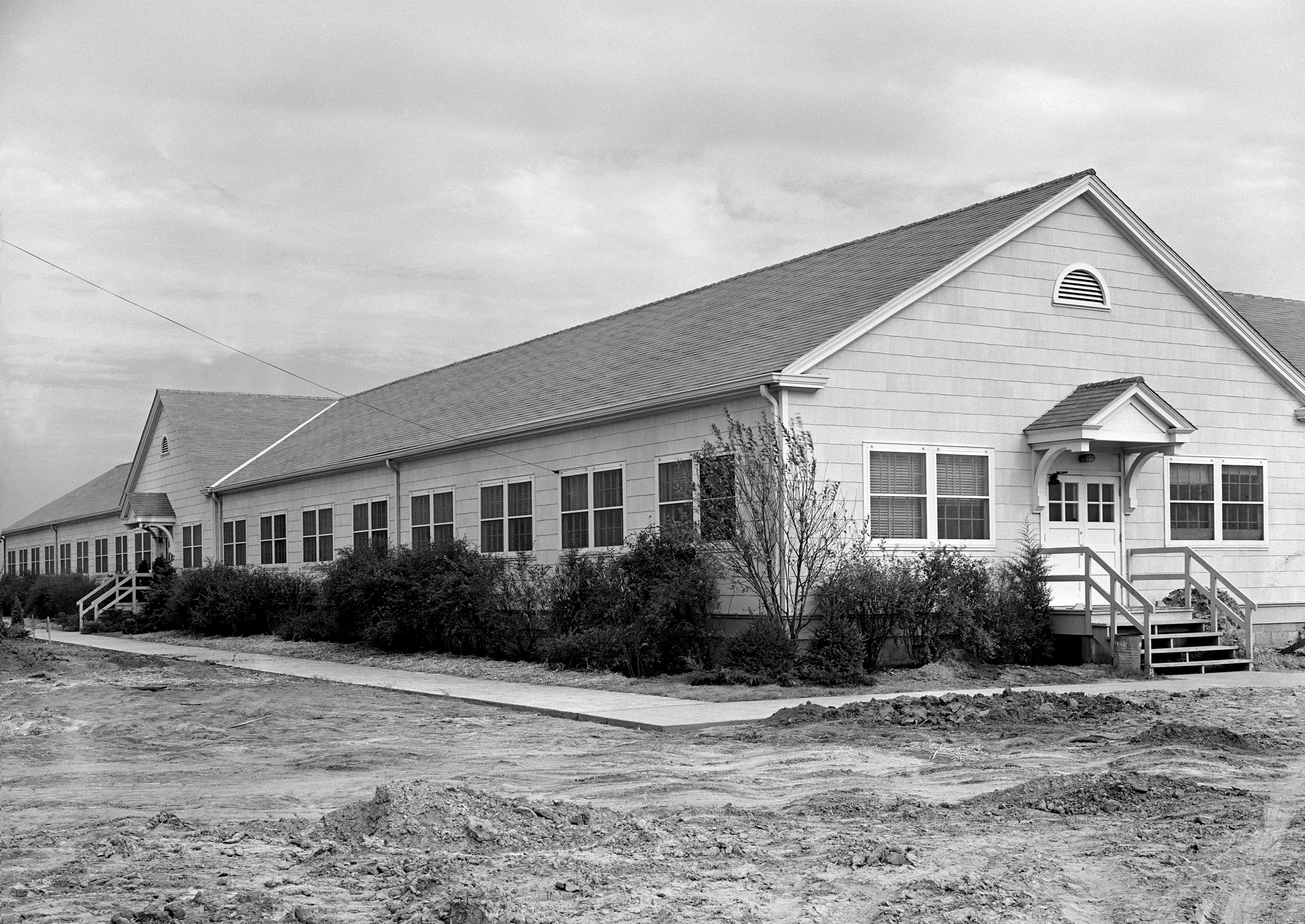 Ground-level view of Administration Building