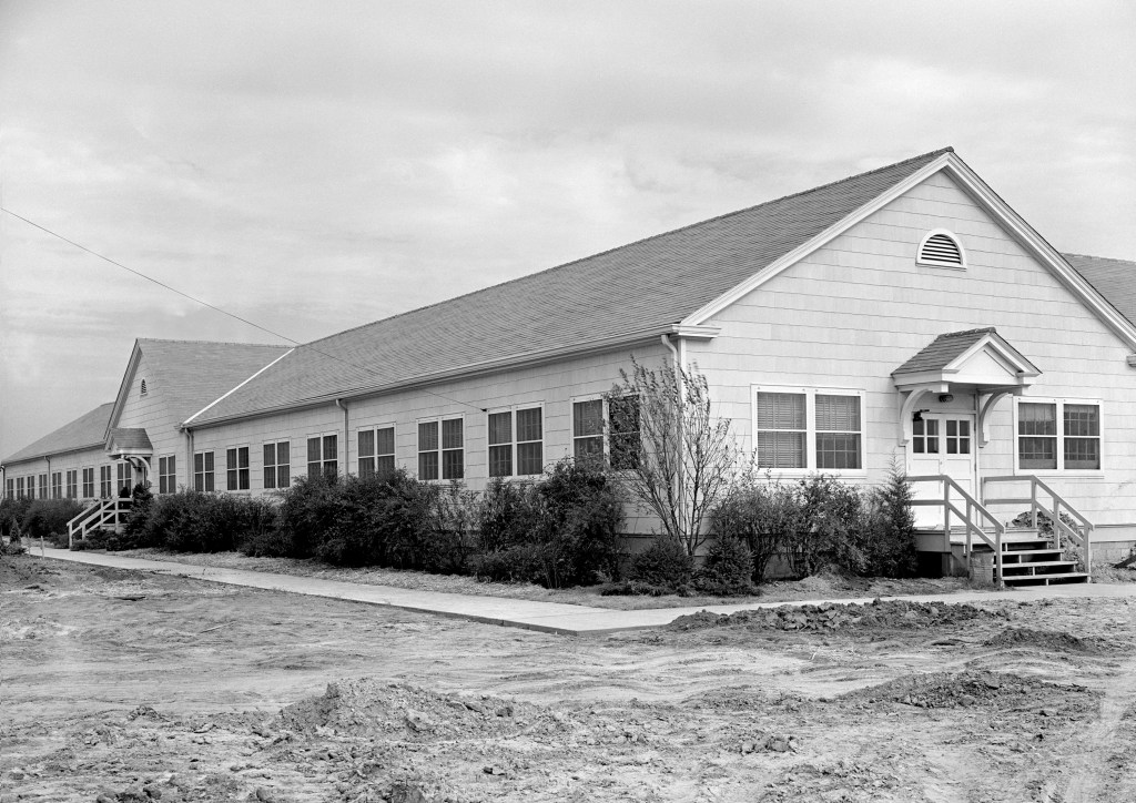 Ground-level view of Administration Building
