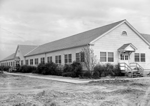 Ground-level view of Administration Building