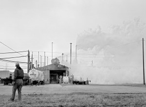 Gas flowing from test site.