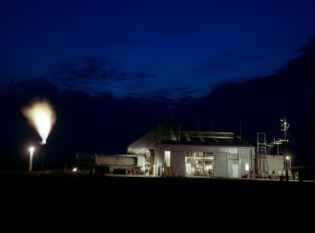 Exterior of C Site at night