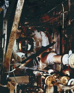 Damaged turbopump in I Site after explosion