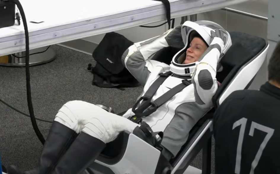 NASA’s SpaceX Crew-11 members suit up in the Neil A. Armstrong Operations and Checkout Building at the agency’s Kennedy Space Center in Florida ahead of launch to the International Space Station.